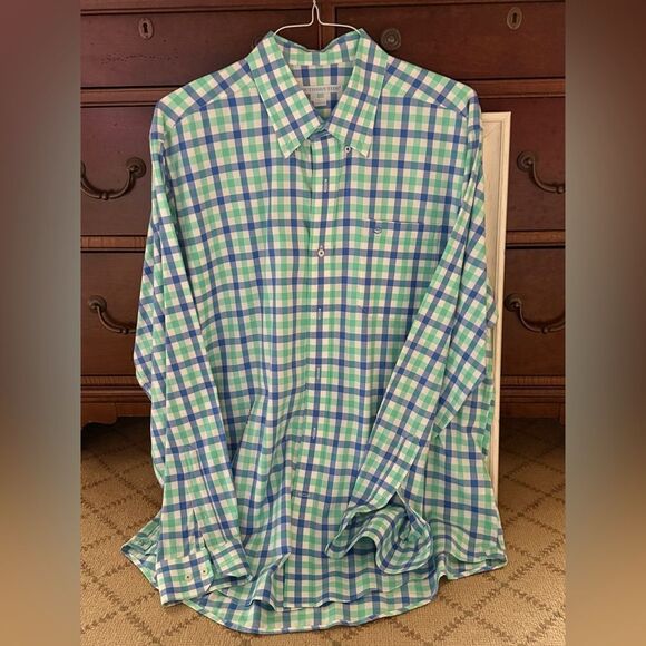 Southern Tide bright gingham checked long sleeve button down shirt L - Picture 1 of 10